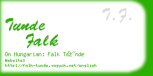 tunde falk business card